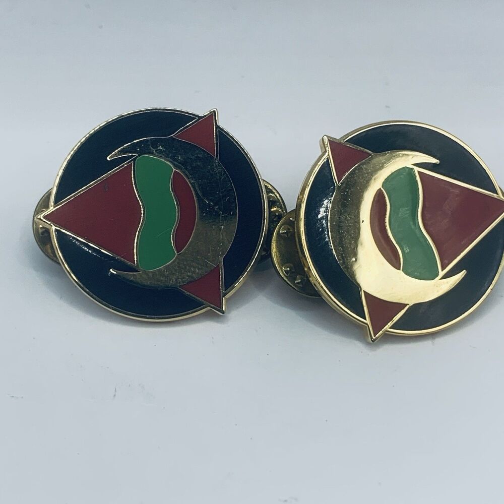 Army Crest 46th Support Battalion Pair